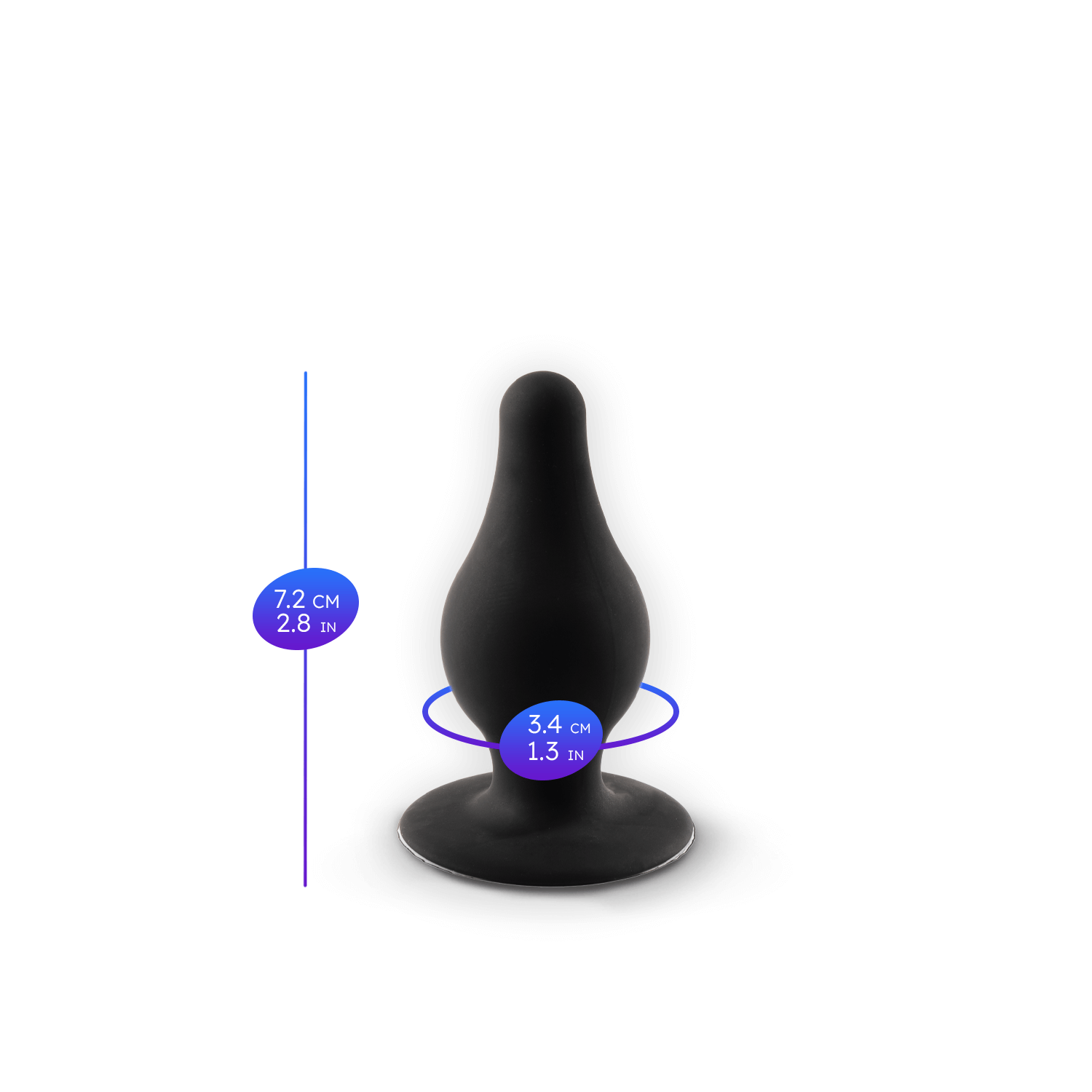 Silexd - Premium Silicone Plug Taglia S - Nero