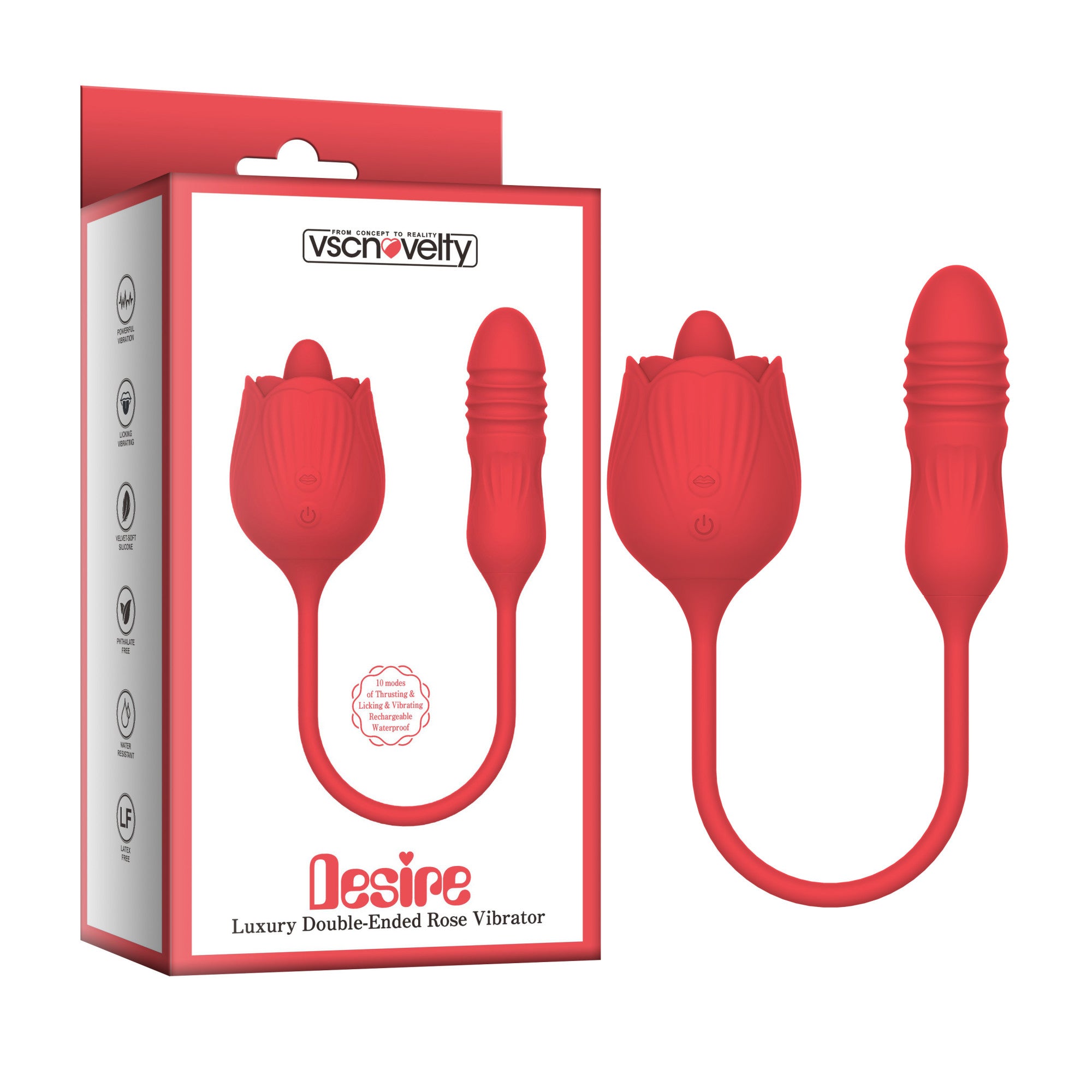 VSC Novelty - Vibratore Thruster / Licking - Desire Luxury Rose