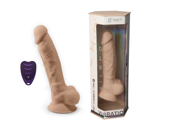 Silexd - Vibratore Premium Silicone Mod.1 8'' + Controllo Remoto - Color Carne