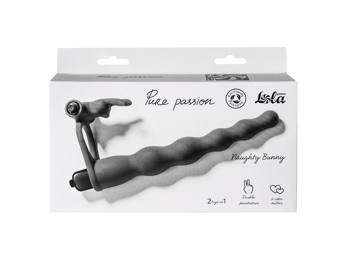 Lola Games - Dildo per Doppia Penetrazione Bunny - Nero