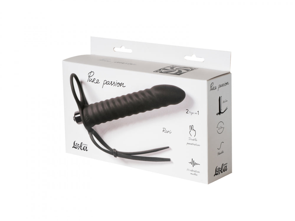 Lola Games - Dildo per Doppia Penetrazione Rori - Nero