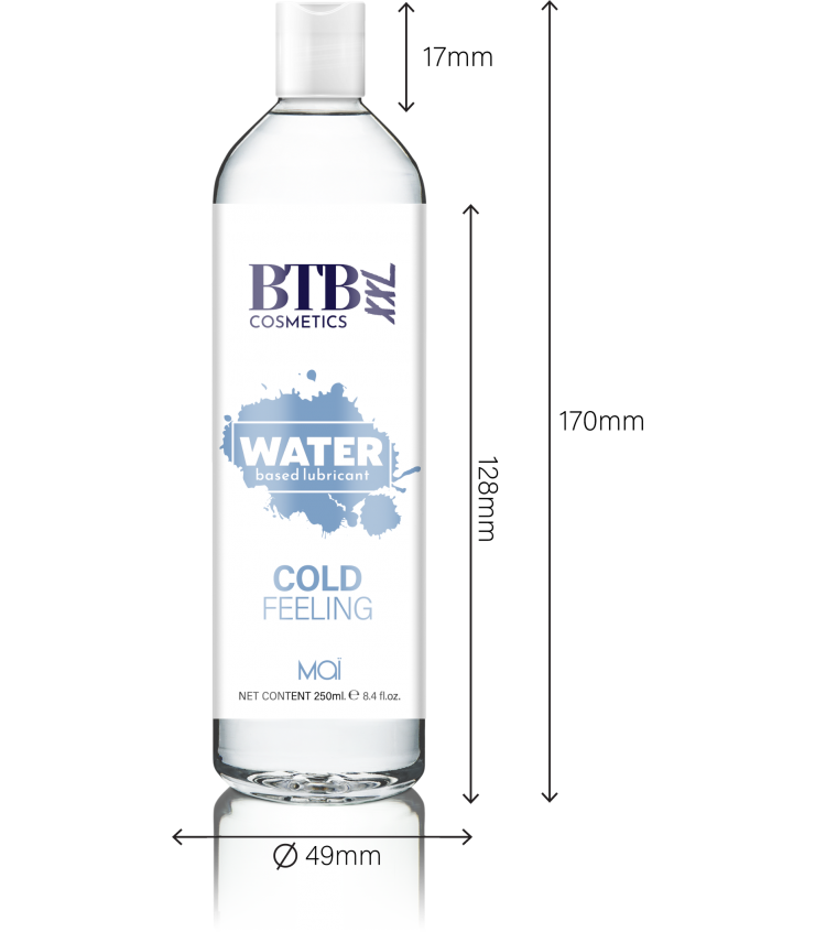 BTB Cosmetics - Lubrificante Base Acqua Effetto Freddo - 250 ml