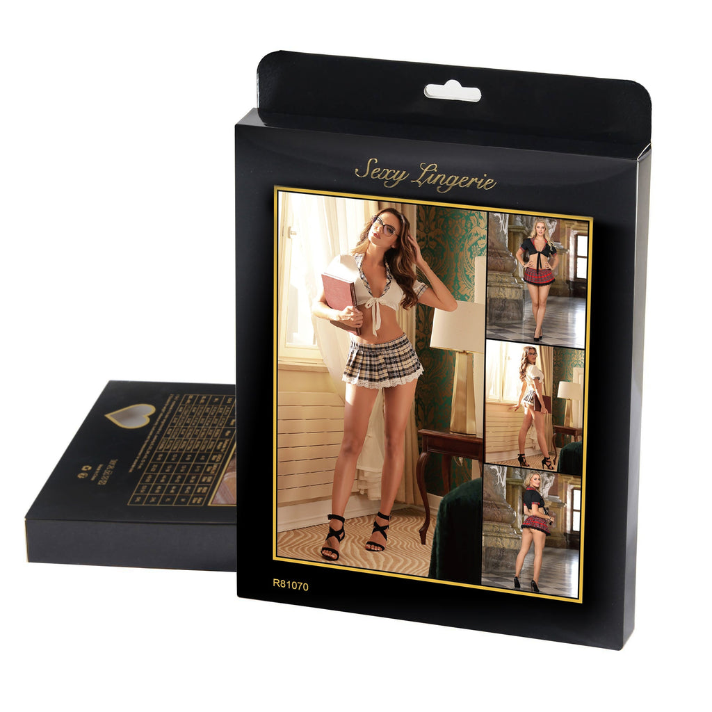 Oh Yeah - Costume da Studentessa Sexy - Rosso Nero