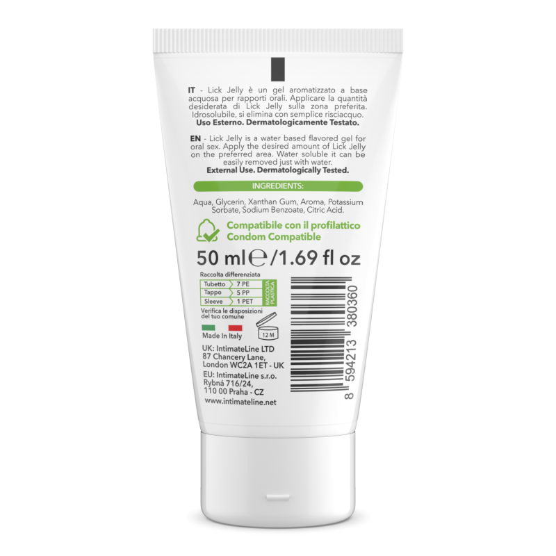 Lick Jelly Commestibile alla Mela Verde - 50 ml