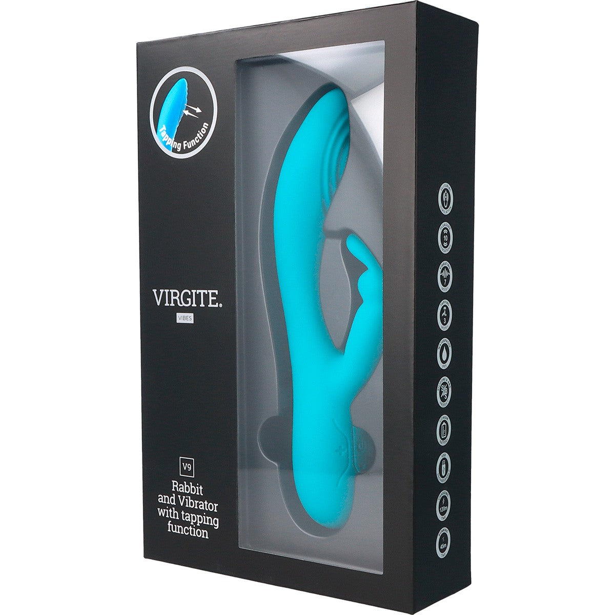 VIBRATORE A BATTITO RICARICABILE BLU V9