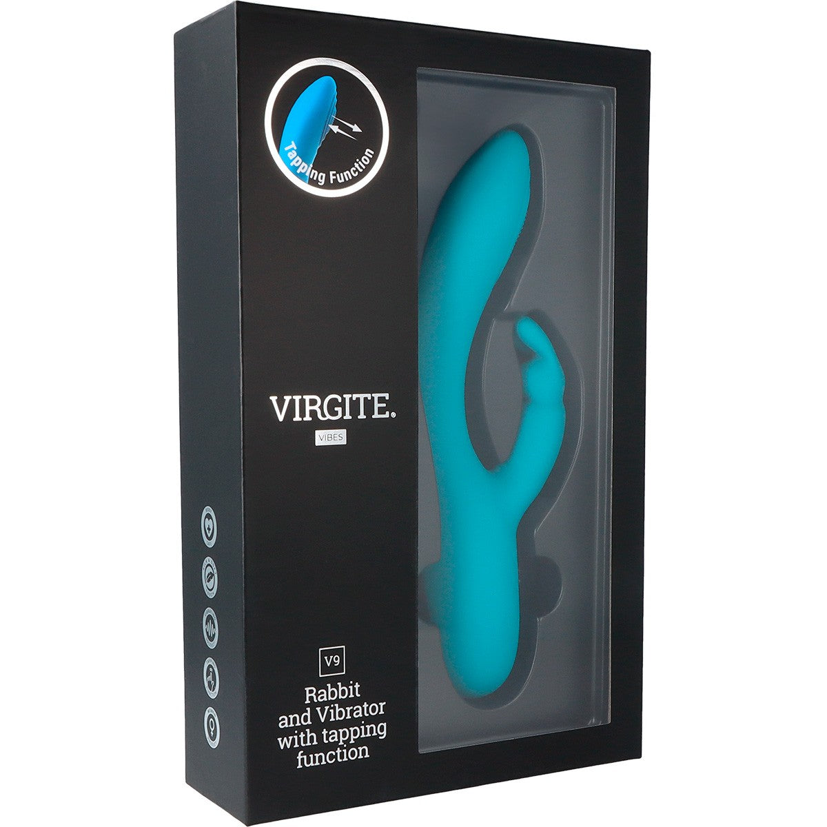 VIBRATORE A BATTITO RICARICABILE BLU V9