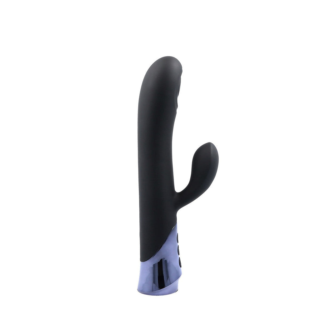 VIBRATORE IN SILICONE RICARICABILE HAVANA CON CONIGLIO E ASTA A BATTERIA