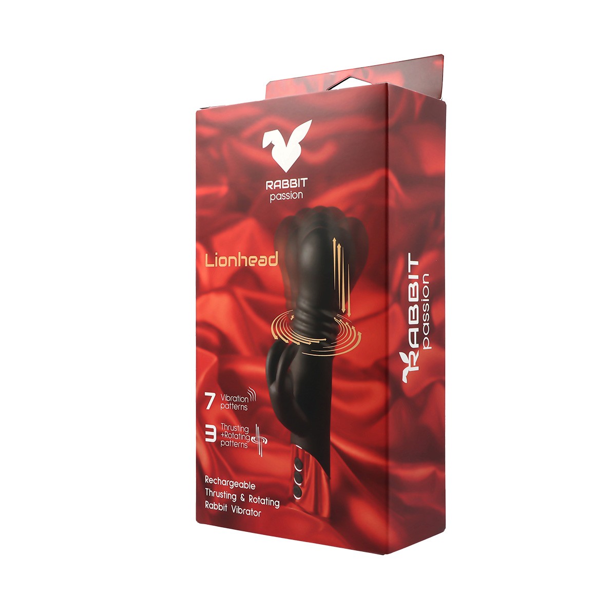 VIBRATORE CONIGLIO RICARICABILE LIONHEAD A SPINTA E ROTAZIONE