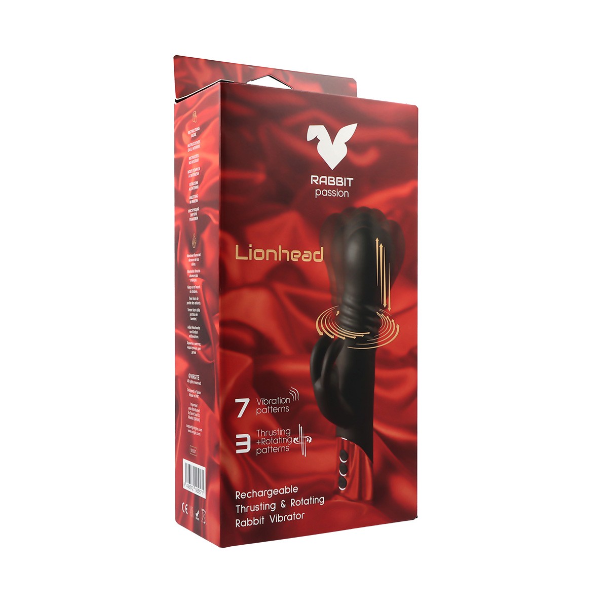 VIBRATORE CONIGLIO RICARICABILE LIONHEAD A SPINTA E ROTAZIONE