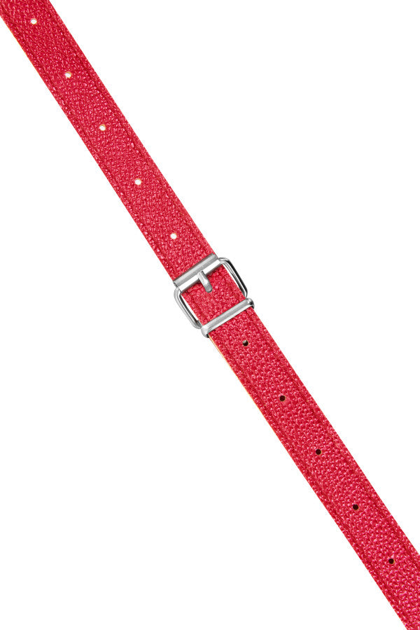 Fetish Tentation - Strap-On Harness Vibrante 15'5 cm - Rosso