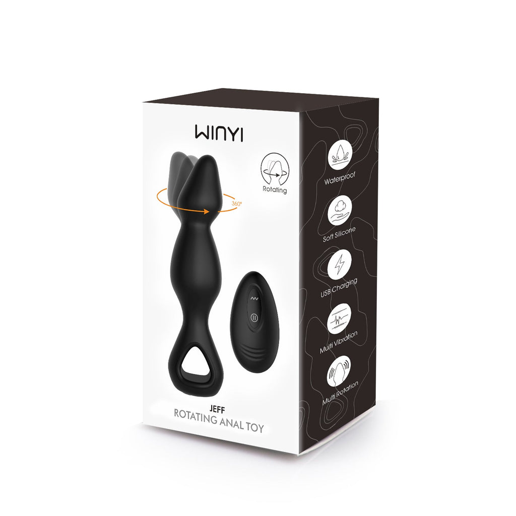 Winyi - Palline Ruotanti e Vibranti Anali con Controllo Remoto - Jeff