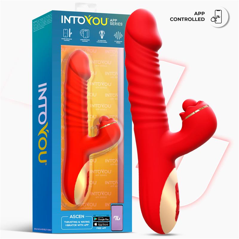 Into You - Ascen - Vibratore Thrusting e Movimento Wave e Stimolazione Clitoridea con Pallina + APP