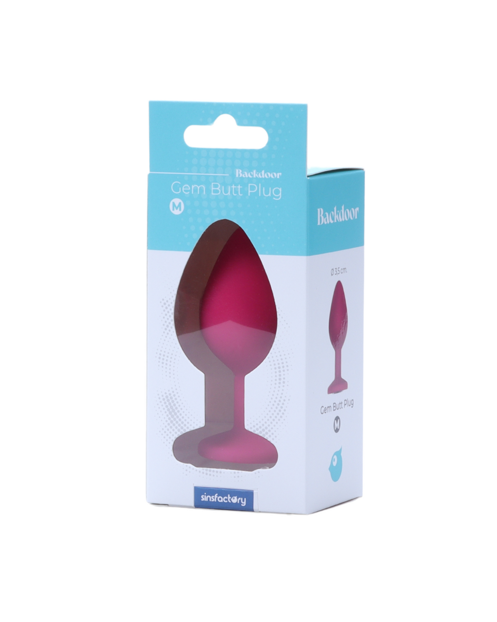 SinsFactory - Gem Butt Plug - M - Fucsia