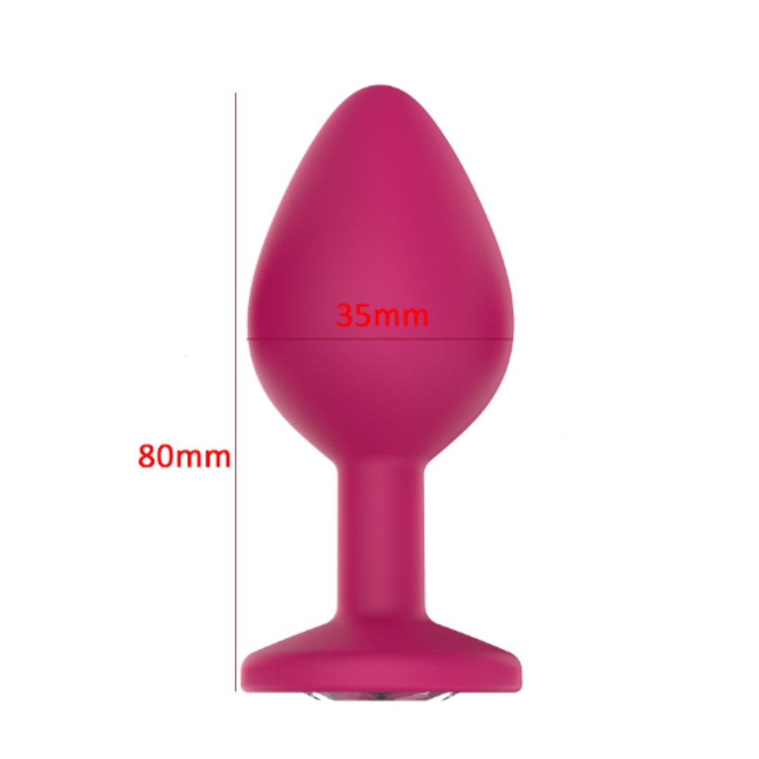 SinsFactory - Gem Butt Plug - M - Fucsia