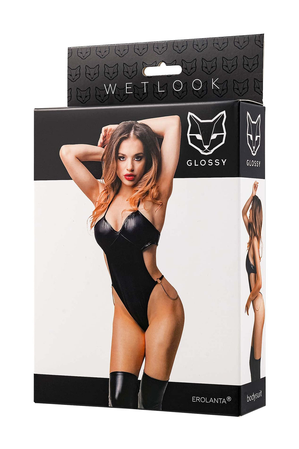 Glossy - Body in Ecopelle Regolabile con Catenina Dorata - Reina