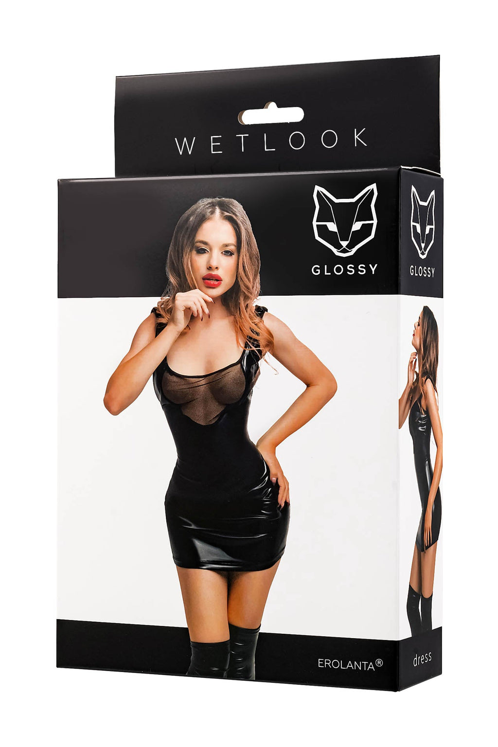 Glossy - Vestitino in Ecopelle con Seno Effetto Velato - Rimma
