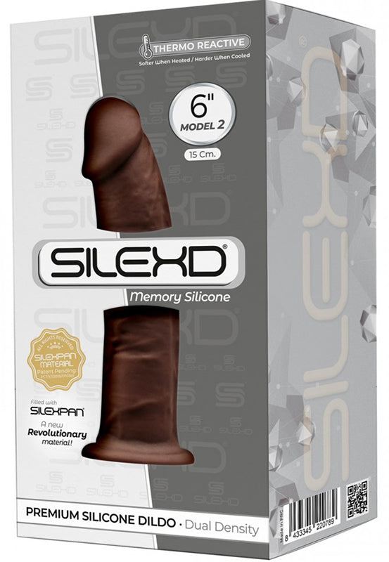 Silexd - Dildo Premium Silicone Mod.2 6'' - Marrone