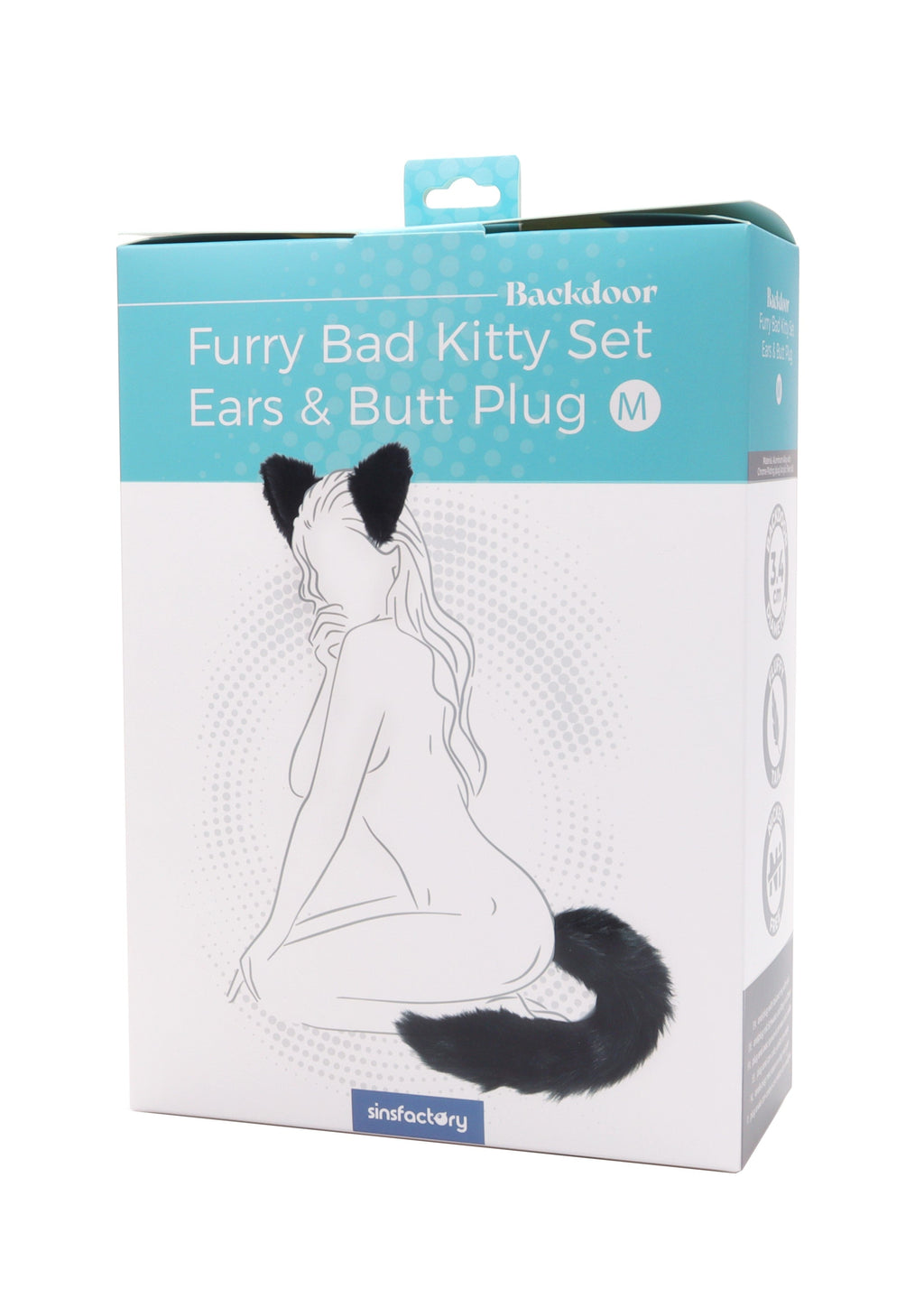 SinsFactory - Furry Bad Kitty Set - Ears & Butt Plug M