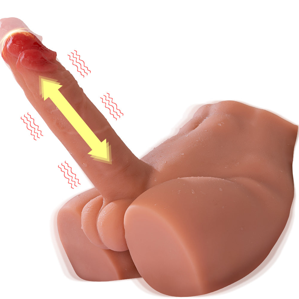 Xise - Peel - Torso con Dildo Thrusting e Vibrante - 6,80"