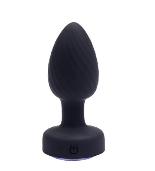 Fantasy Toys - Vibratore Anale Rotante con Telecomando e Luci - Achelous