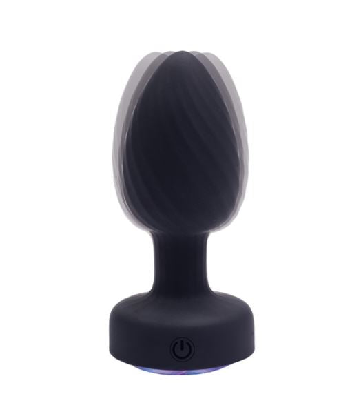Fantasy Toys - Vibratore Anale Rotante con Telecomando e Luci - Achelous