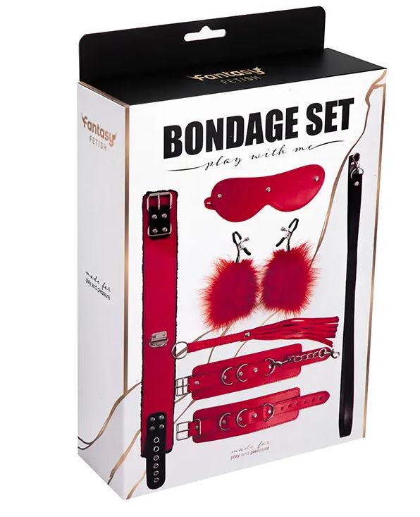 Fantasy Fetish - Set BDSM  6 Pezzi - Rosso