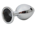 Fantasy Toys - Plug in Metallo con Gioiello Nero - S