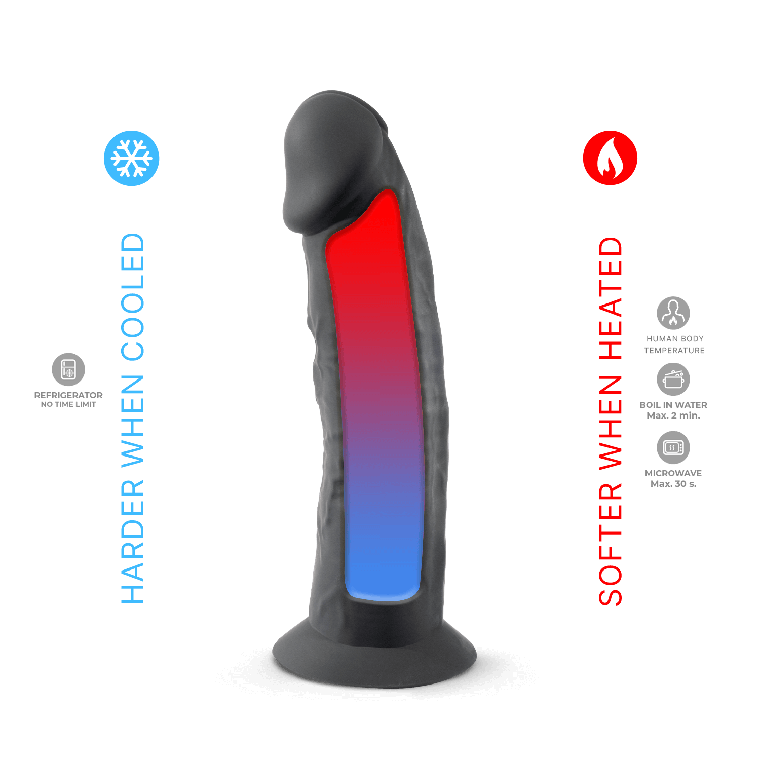 Silexd - Dildo Premium Silicone Mod.2 7,5'' - Nero