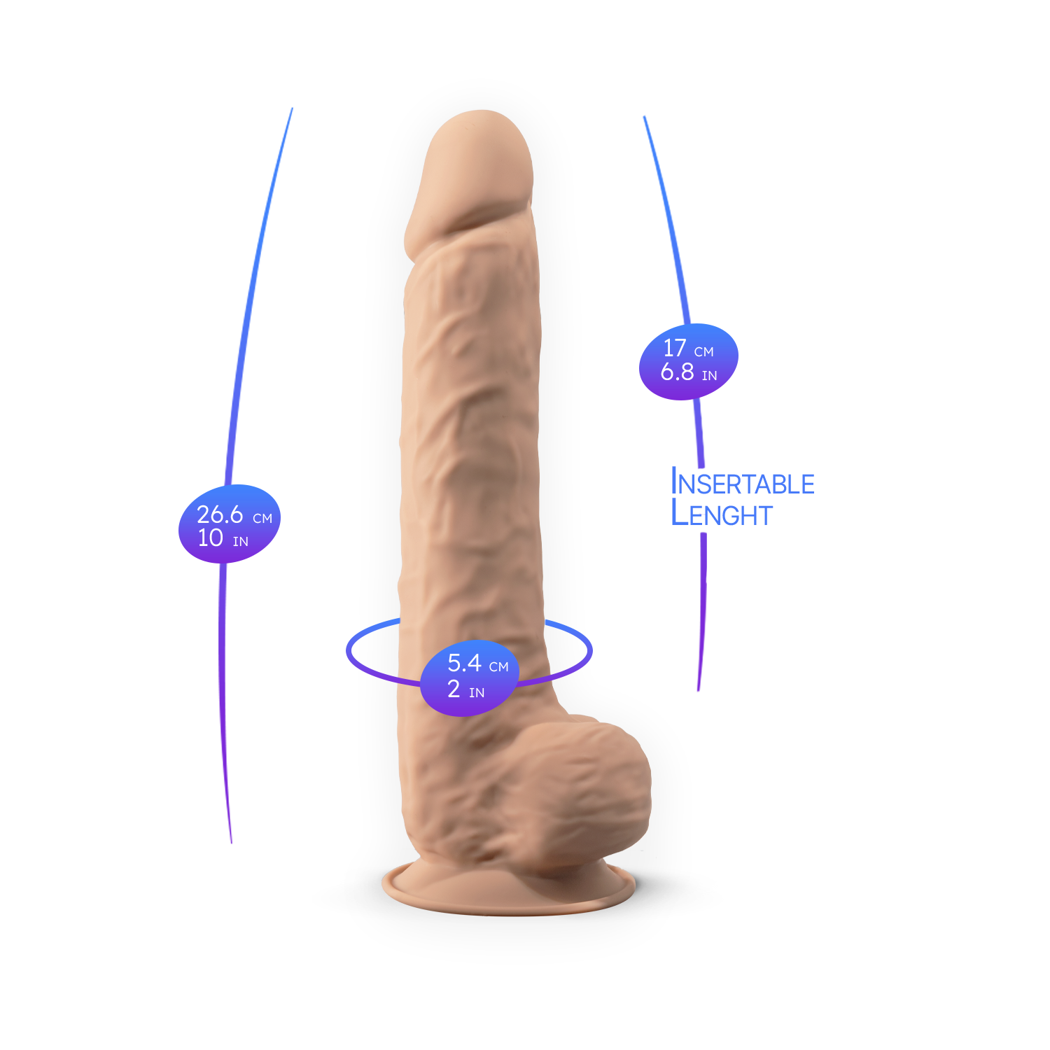Silexd - Dildo Premium Silicone Mod.1 10" - Color Carne