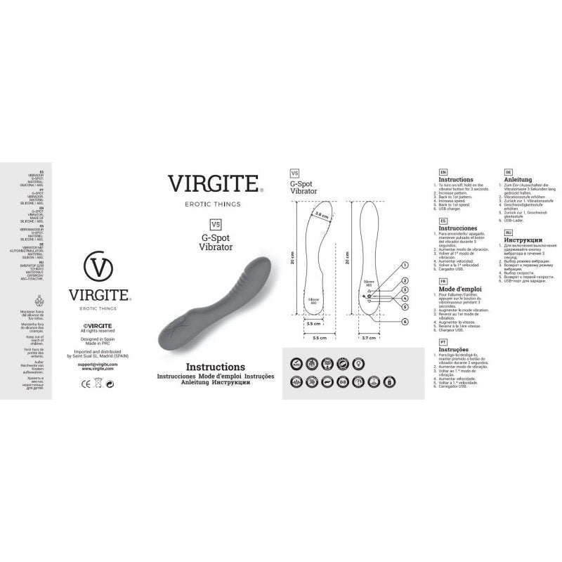 VIBRATORE RICARICABILE V5 BLU