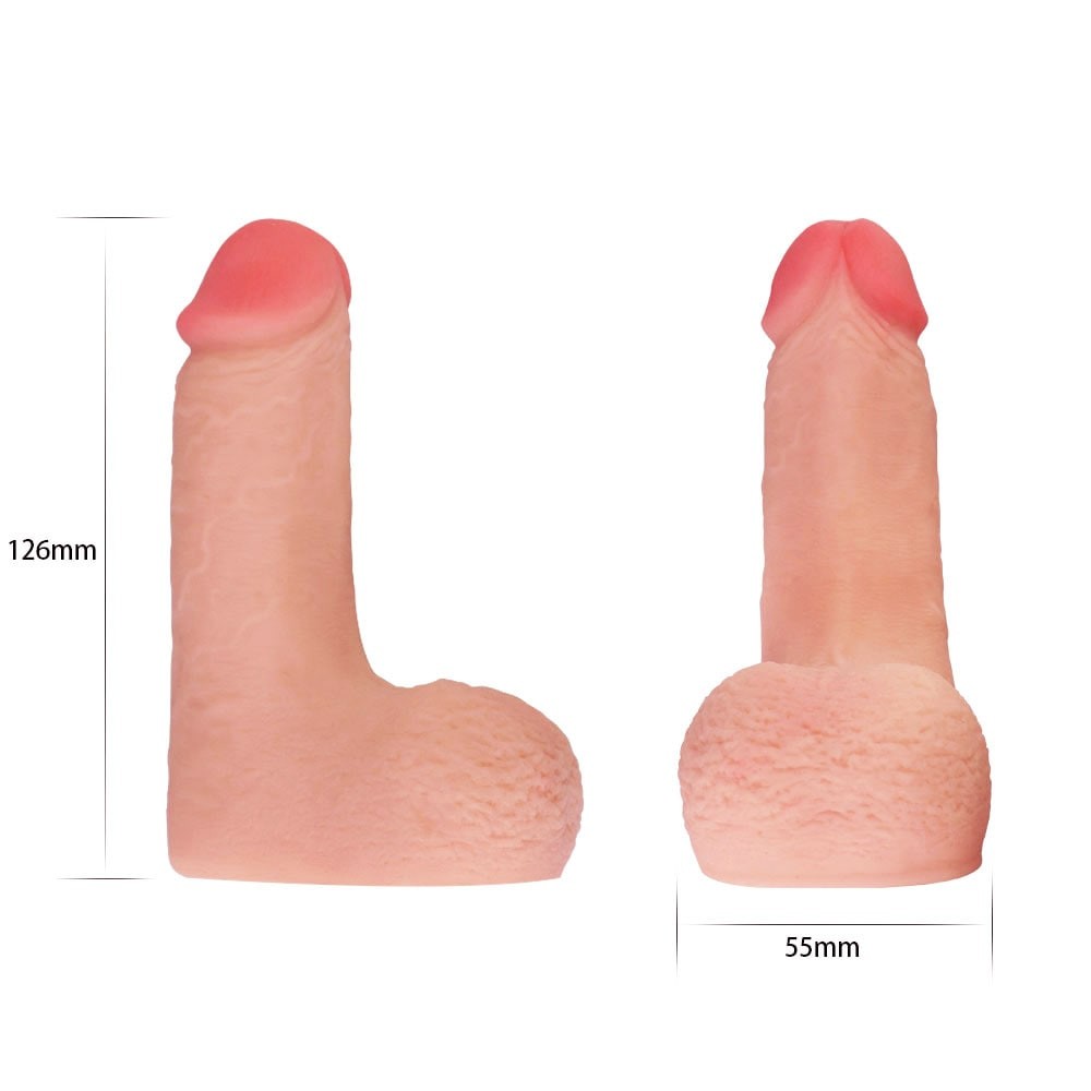 Cazzo floscio da 5 pollici, simile alla pelle
