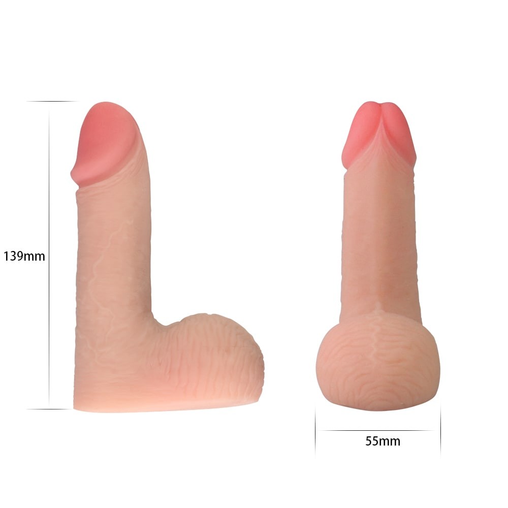 Cazzo floscio e simile alla pelle da 5,5 pollici