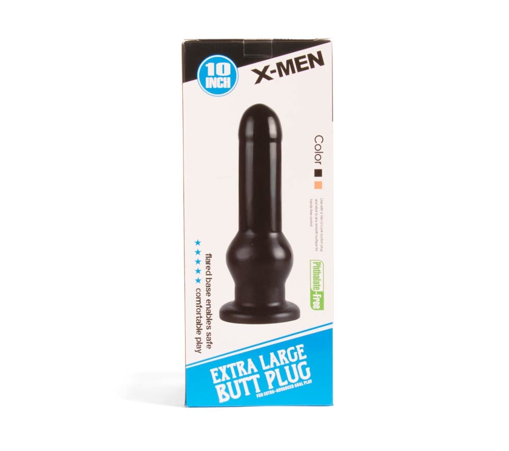 Plug anale X-MEN da 10 pollici nero