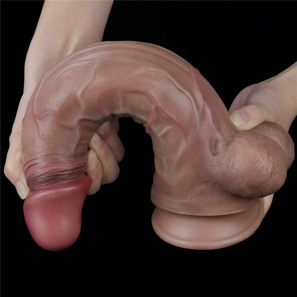 Pene in silicone platino a doppio strato da 11,5''