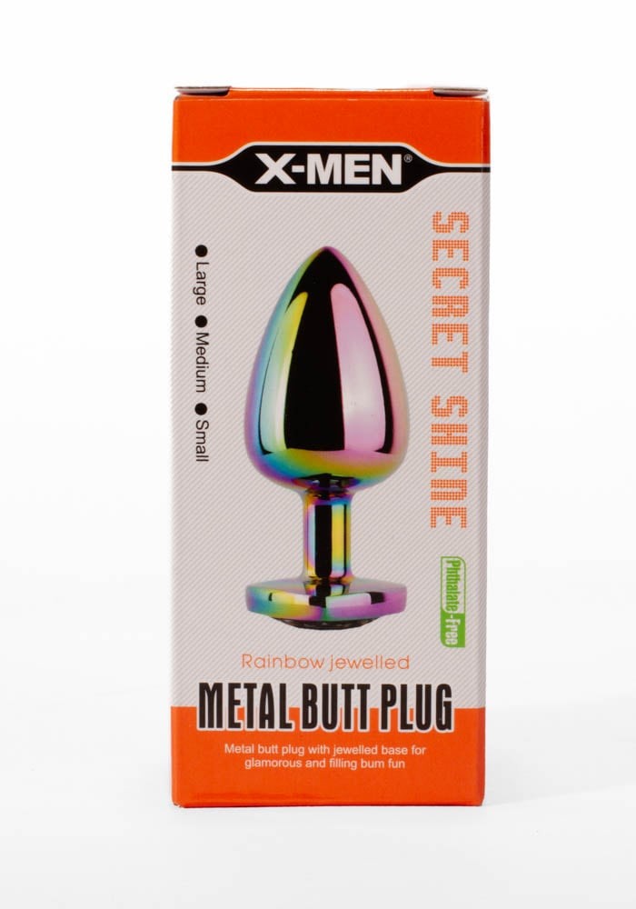 Plug anale in metallo X-MEN Secret Shine Rainbowheart L