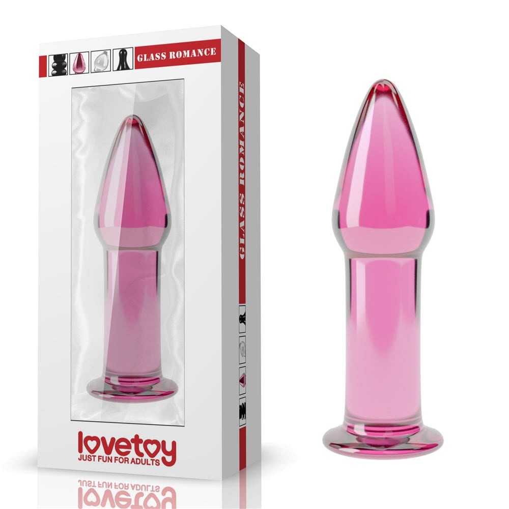 5" Glass Romance Rosa