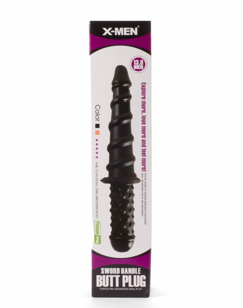 Plug anale con impugnatura a spada X-Men da 13,8" nero I
