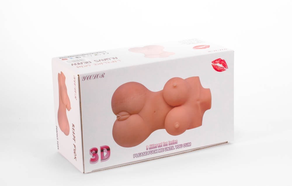 Masturbatore 3D a doppio foro IV