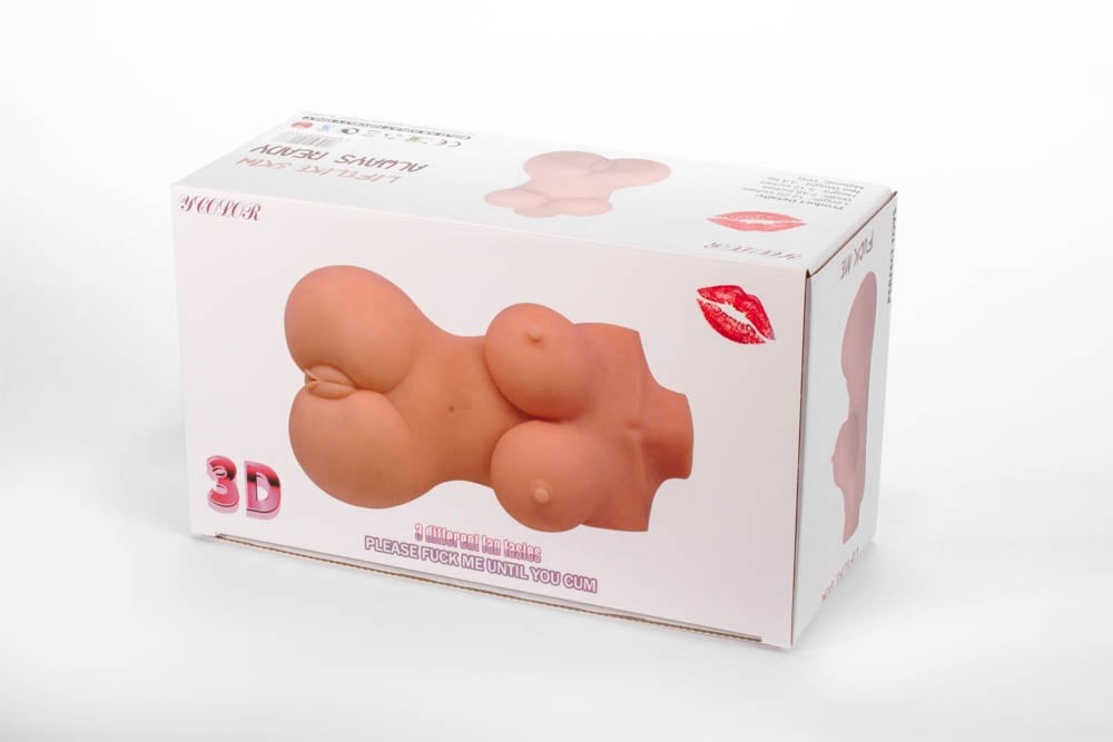 Masturbatore 3D a doppio foro IV