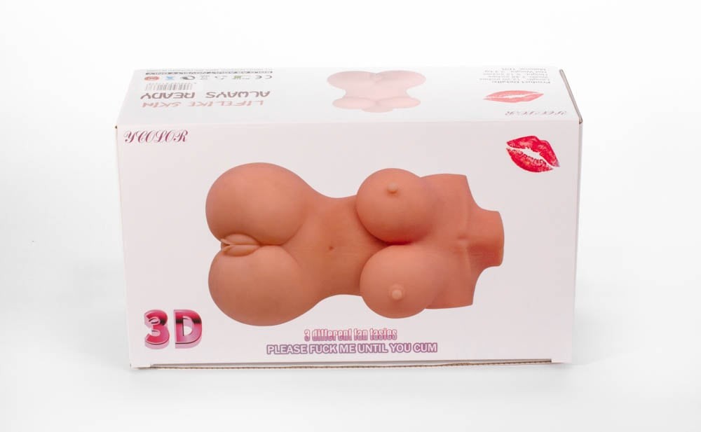 Masturbatore 3D a doppio foro IV