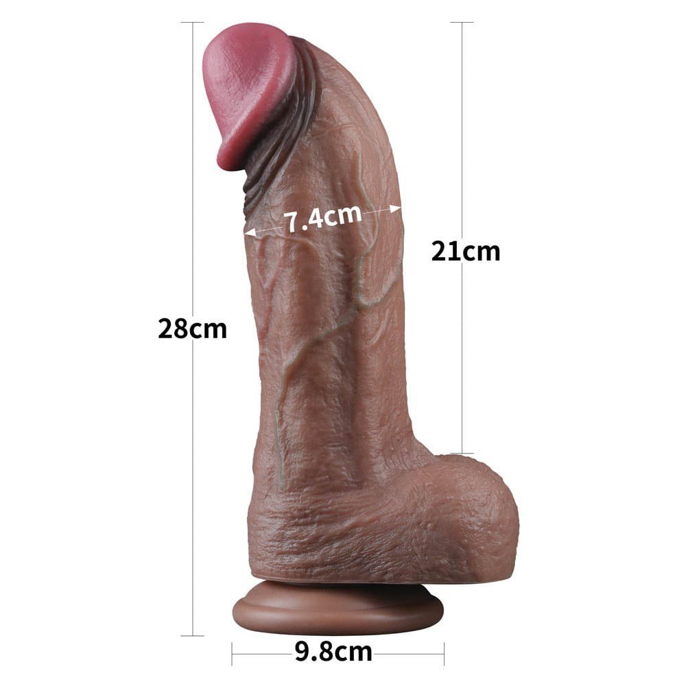 Pene in silicone a doppio strato da 11'' XXL