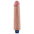 Dildo vibrante ricaricabile REAL SOFTEE da 9,5" (color carne)
