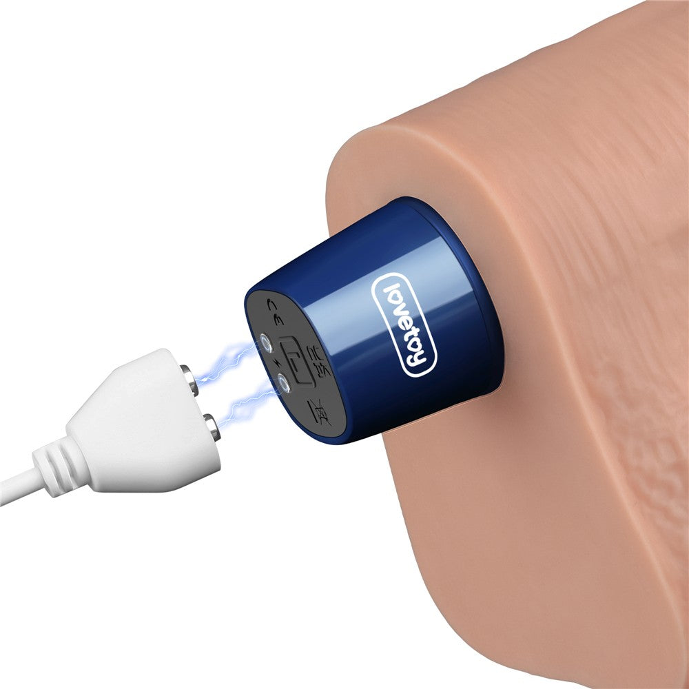 Dildo vibrante ricaricabile REAL SOFTEE da 10,5" (color carne)_B15O50_4
