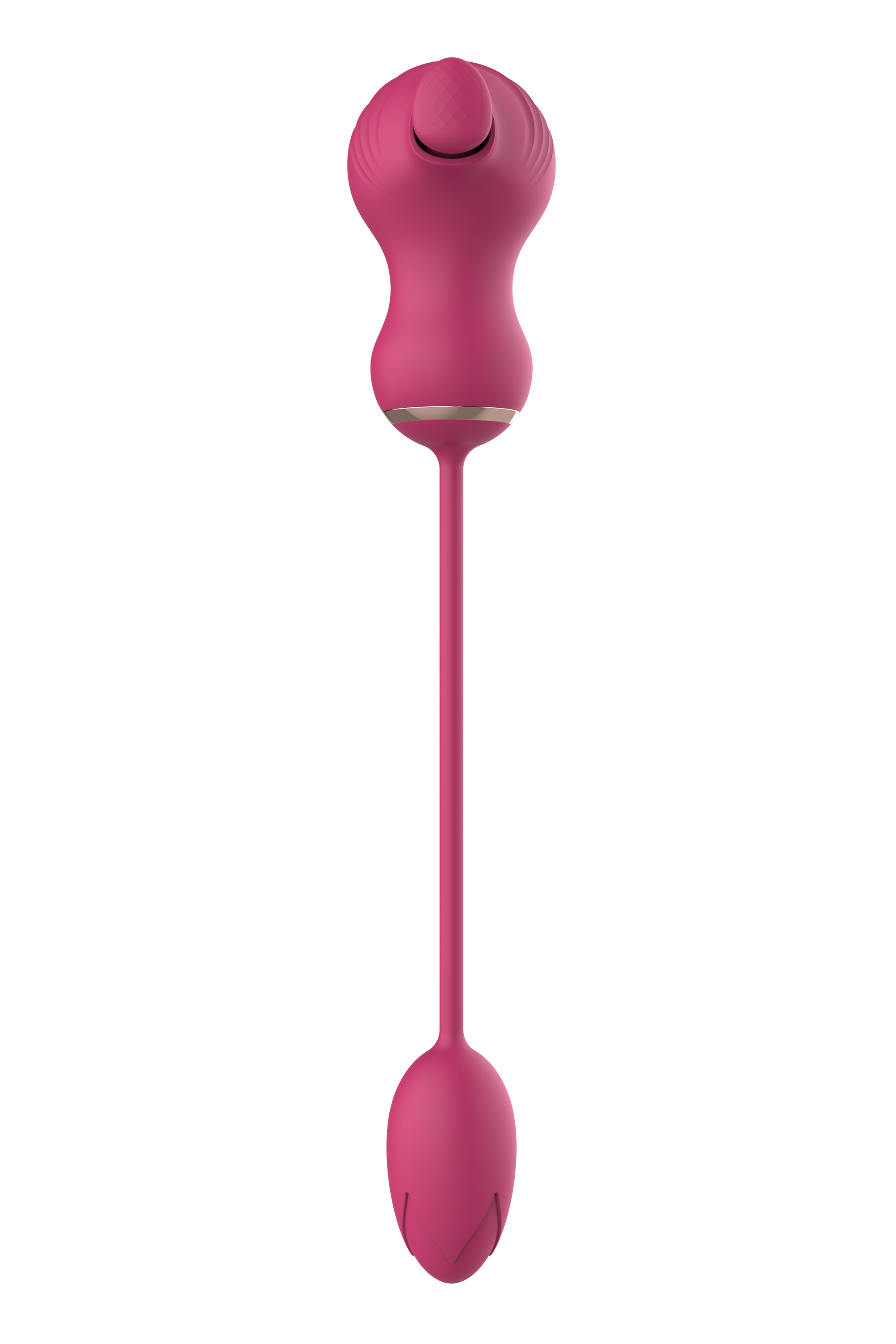 ESSENTIALS DOPPIO STIMOLATORE FLESSIBILE E UOVO VIBRANTE ROSA