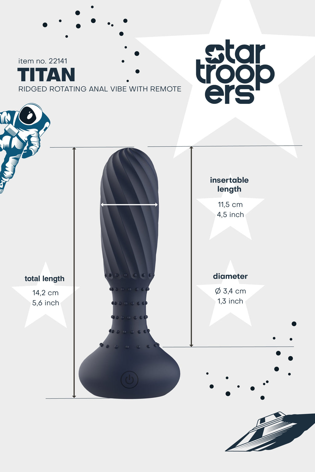 STARTROOPERS TITAN VIBRATORE ANALE CON TELECOMANDO