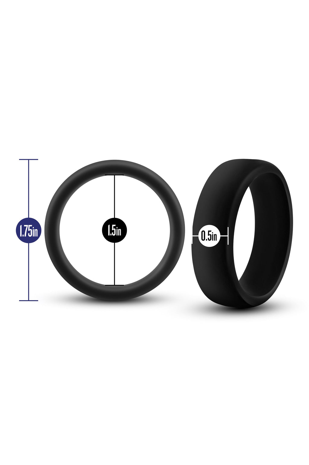 ANELLO PER IL PENE GO PRO IN SILICONE PERFORMANTE NERO