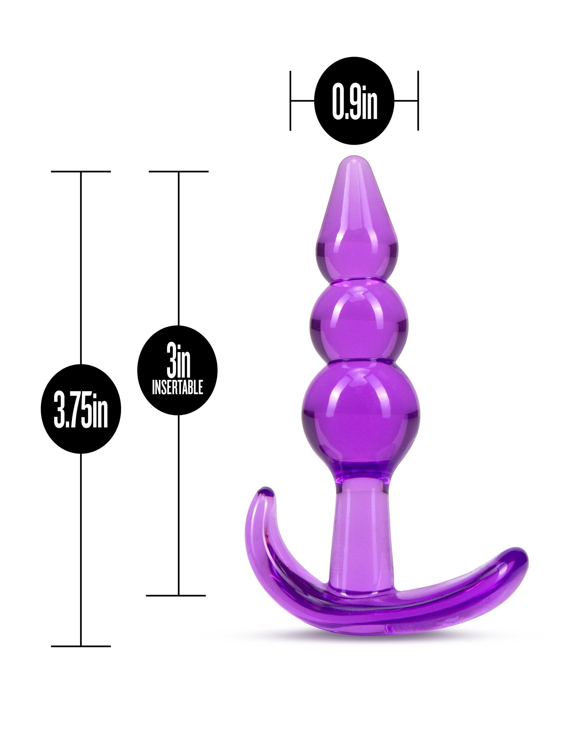B YOURS PLUG ANALE A TRIPLA PERLA VIOLA