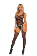 Bodystocking alto ON LEVEL nero, OS