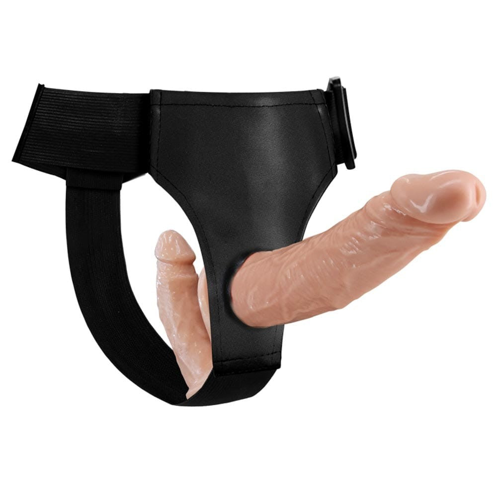 Dildo realistico a doppia estremità con imbracatura indossabile