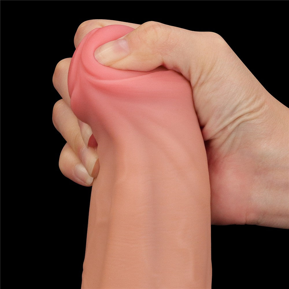 Dildo a doppio strato con pelle scorrevole King Size da 11,5''